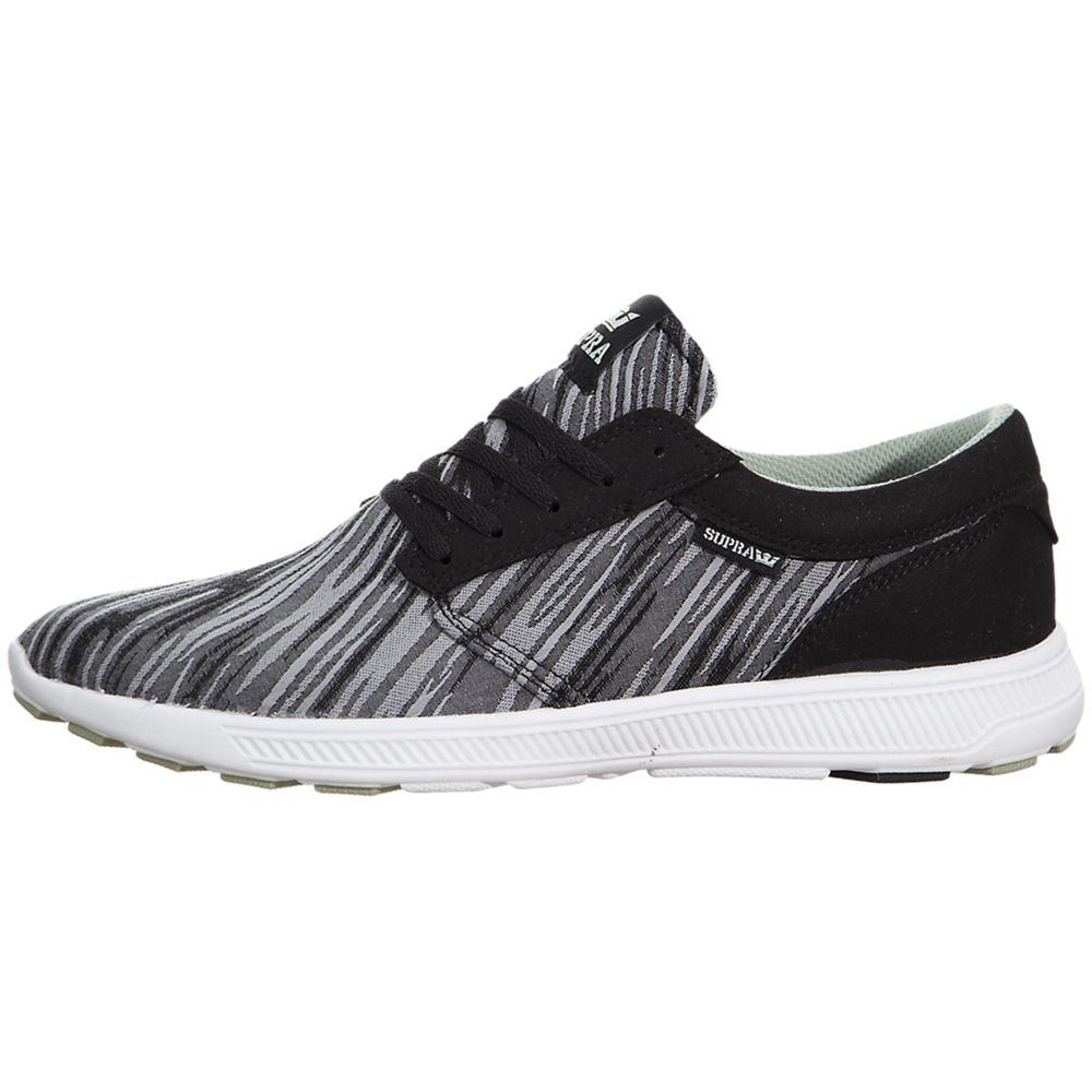 Chaussures Running Supra Hammer Run Noir Grise Black/Brush Stroke-White Homme | LMU-23698901